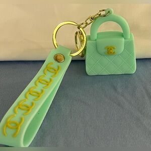 MINT GREEN FASHION BAG CHARMS/KEY CHAINS. NWOT.